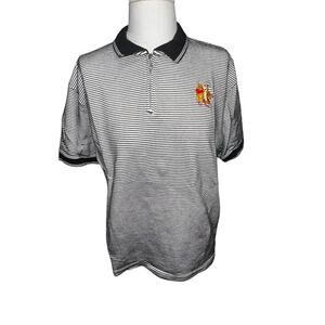 Vintage Disney Winnie the Pooh and Tigger striped women golf polo "Tee Time" XL